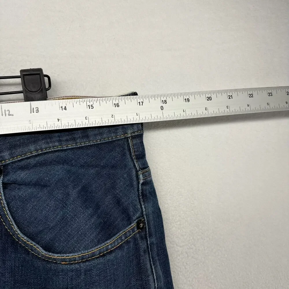 Blueblood Jeans Mens 32-34 FITS 34x30 Blue Dark Selvedge Every Day Buckle Back